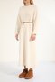 42100 - Stylish Comfortable Knitwear Women's Full Length Dress with Crew Neck - 4