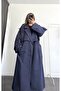 Queen Trench Coat - Navy Blue - 4
