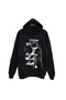 Blue Lock, Rin Itoshi Anime Printed Unisex 100% Cotton Black Hooded Sweatshirt