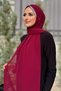Stone Detailed Chiffon Shawl 2026 Burgundy - 3