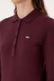 Women's Burgundy Basic Polo Neck Sweatshirt 50313593-Vr177 - 7