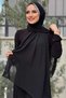 Stone Detailed Chiffon Shawl 2026 Black - 4