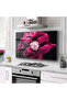 Kitchen Glass Stove Back Protector |   Flower Pattern - 3