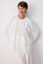 RIFFIRED CHIFFON BLUZ