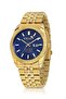 Mercek Calendar Metal Case Men's Wristwatch Gold Navy Blue Color Pl-0988E7X - 2