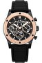 Knotty 42mm Men's Multifunction Black Dial with Black Silicon