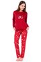 Women's 100% Cotton Long Sleeve Burgundy Pajama Set