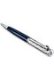 Gothic Pen Monogrammed P Logo Crown Faceted Cap Blue Finish Stainless Steel - 2