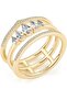 Sofia Gold Sculptural Ring with Zirconia in 925 Silver