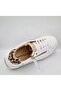 D25Ka-7305 White Genuine Leather Women's Leather Sneaker - 6