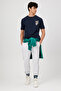 Front & Back Printed Comfort Fit T-Shirt – Navy Blue – 100% Cotton - 4