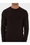 Dark Brown Slim Fit Crew Neck Rayon Knitwear Sweater 50315763-Vr084 - 6