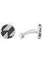 Graph Stainless Steel Enamel Gents Cufflinks With Black