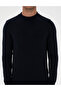 Navy Blue Slim Fit Quarter Collar Basic Knitwear Sweater 50315456-Vr033 - 6
