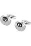 Radiant Silver & Black Stainless Steel Gents Cufflinks - 2