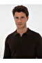 Dark Brown Slim Fit Polo Neck Basic Knitwear Sweater 50315405-Vr084 - 2