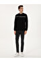 Black Regular Fit Crew Neck Sweatshirt 50317675-Vr046 - 4
