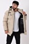 Long Puffer Coat with Chest Pockets and Fur Lining Pldp 2957_50456 - 3