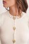 6962 Women's Gold Buttoned Knitwear Vest Natural - 5