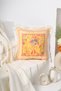 Love Bloom Heart Yellow Floral Fringed Velvet Throw Pillow Cover - 43X43Cm