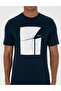 Navy Blue Regular Fit 100% Cotton Crew Neck T-Shirt 50302576-Vr033 - 6