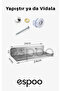 Stainless Steel Bathroom Shelf with Adhesive and Screws, Shampoo Holder Soap Dish Set for Organizer Shower Caddy - 3