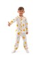 0-6 Years Old Pooh Printed, Double-Breasted Collar Seasonal Buttoned Nightgown Pajama Set - 3