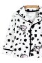 Unisex Transitional Cow B Printed K Double-Breasted Collared 6-9-12-18-24 Months Nightwear Pajama Set - 4