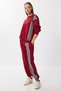 Striped Detailed Ribbed Knitted Top and Bottom Set Lzv0027 Bordo - 2