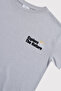 Kids Boy Embroidered Heavy Jersey Oversize Fit T-Shirt - Granite Grey - 5