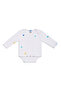Sleeping Blue Teddy Bear Baby Set Combo 4 pcs, (Body suit/Burp cloth/Hat/Bib) - 2