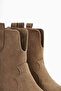 Erica Mink Suede Heeled Western Women's Boots - 3