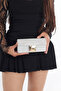 Striped Chupra Nal Stone Silver Gold Lockable Evening Dress Bag - 7