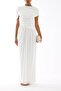 Boat Neck White Long Designer Dress - 3