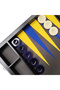 Master Tournament Table - Yellow Navy Blue Fabric Floor - 3