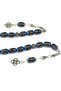 Oltu Stone Capsule Cut Dark Blue Zaza Rosary