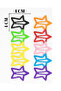Set of 10 Mixed Color Star-Shaped Hair Clips (4 cm) - 3