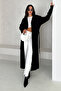Women's Long Open Knitwear Trench Coat – Unlined, Modern & Urban Style - 6