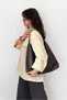 Knitted Textured Laura Women's Shopper Shoulder Bag with Loose Look and Large Volume Faux Leather - 5