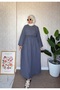 Dark Gray Muslin Casual Set - 2