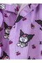 Alita City Lcw Home Purple Velvet Printed Children's Bathrobe with a Difference - 3