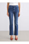 Indigo crop flare women's jean pants from plus-store - 2