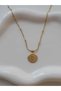 Steel Vintage Eye Detailed Gold Necklace - 3