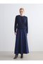Alita City Lcw Modest Navy Blue Knitwear Patterned Women's Cardigan with a Difference - 2