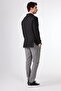 Men's Slim Fit Pointed Collar Black Jacket - 6