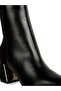 Women Black Suede Back Panel High Ankle Boots - 5