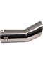 FLAK Sports Performance Bolt-On Resonated Muffler Slant Exhaust Tip with Clamps and Adapters for Uni