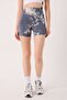 Seamless Sports Shorts Tie-Dye Patterned Stitch-Free Push up Effect Flexible and Shaping / Sculpting Leggings - 3