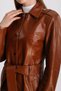 Maroquin Leather Ajda Women's Leather Trench Coat - 3