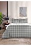 Tual 100% Cotton Double Duvet Cover Set 200X220Cm Dark Gray